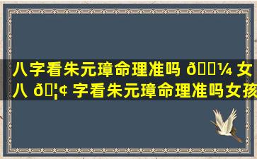 八字看朱元璋命理准吗 🐼 女「八 🦢 字看朱元璋命理准吗女孩」